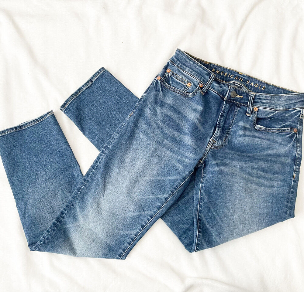 american Eagle slim straight jeans mens 29x30 Blue Denim Next Level Stretch aeo